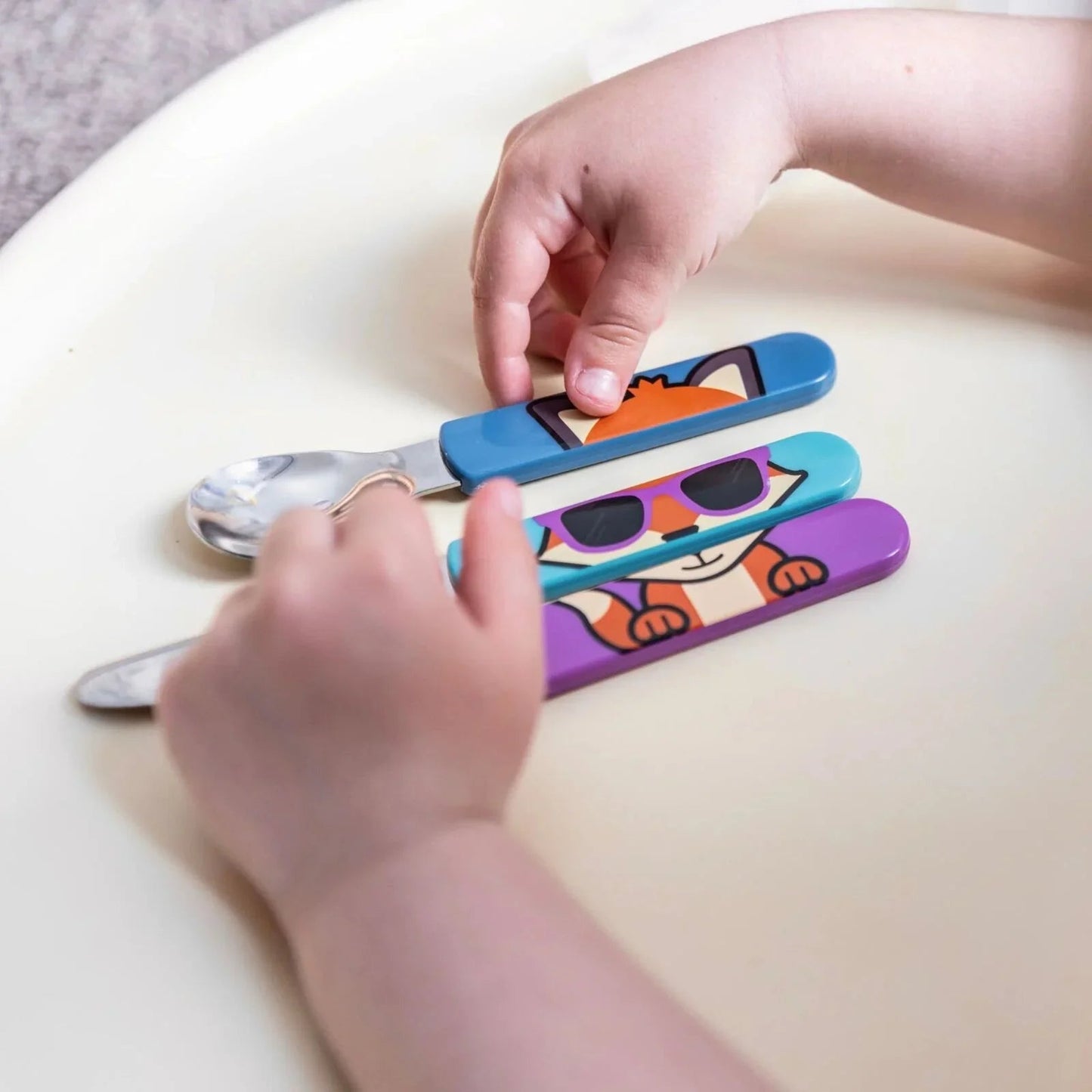 TUM TUM Travel Cutlery Set with Case - Felicity Fox - mezetto ebebek ebebek