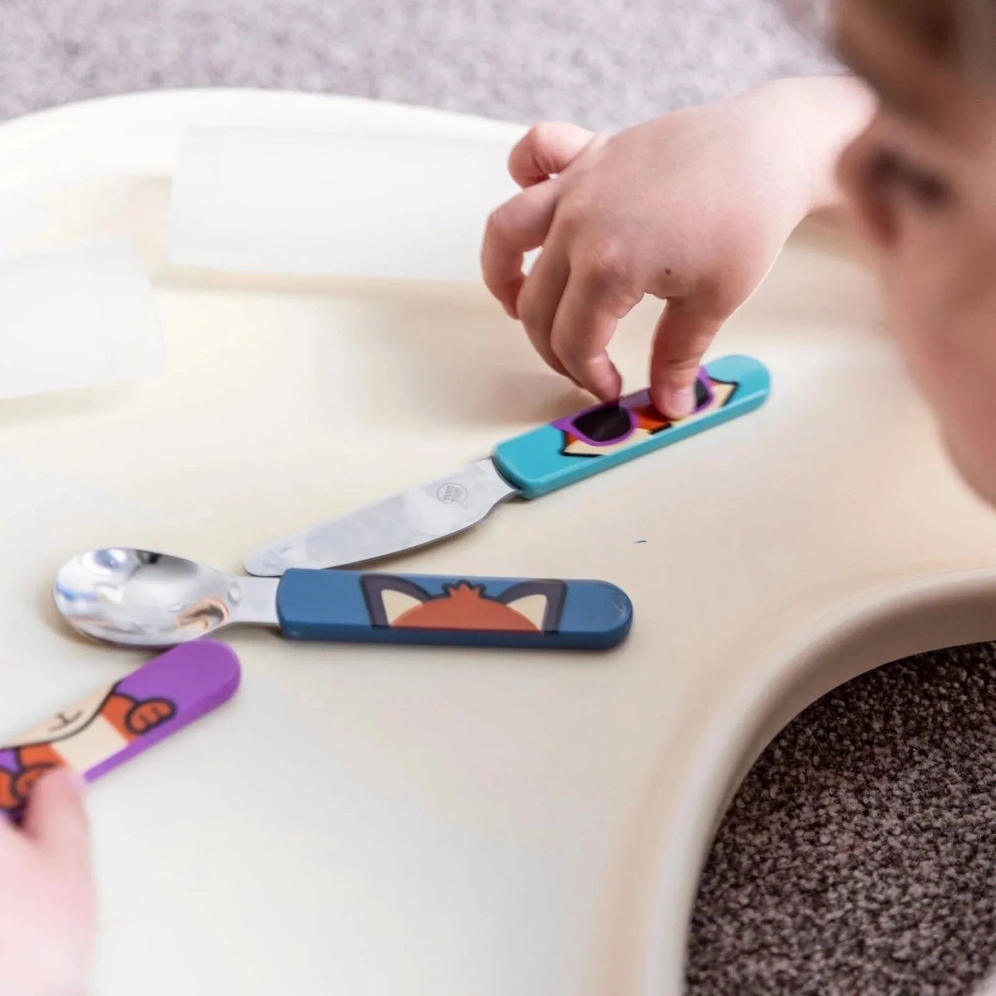 TUM TUM Travel Cutlery Set with Case - Felicity Fox - mezetto ebebek ebebek