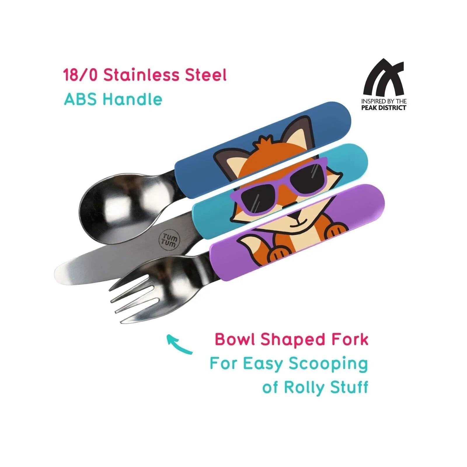 TUM TUM Travel Cutlery Set with Case - Felicity Fox - mezetto ebebek ebebek