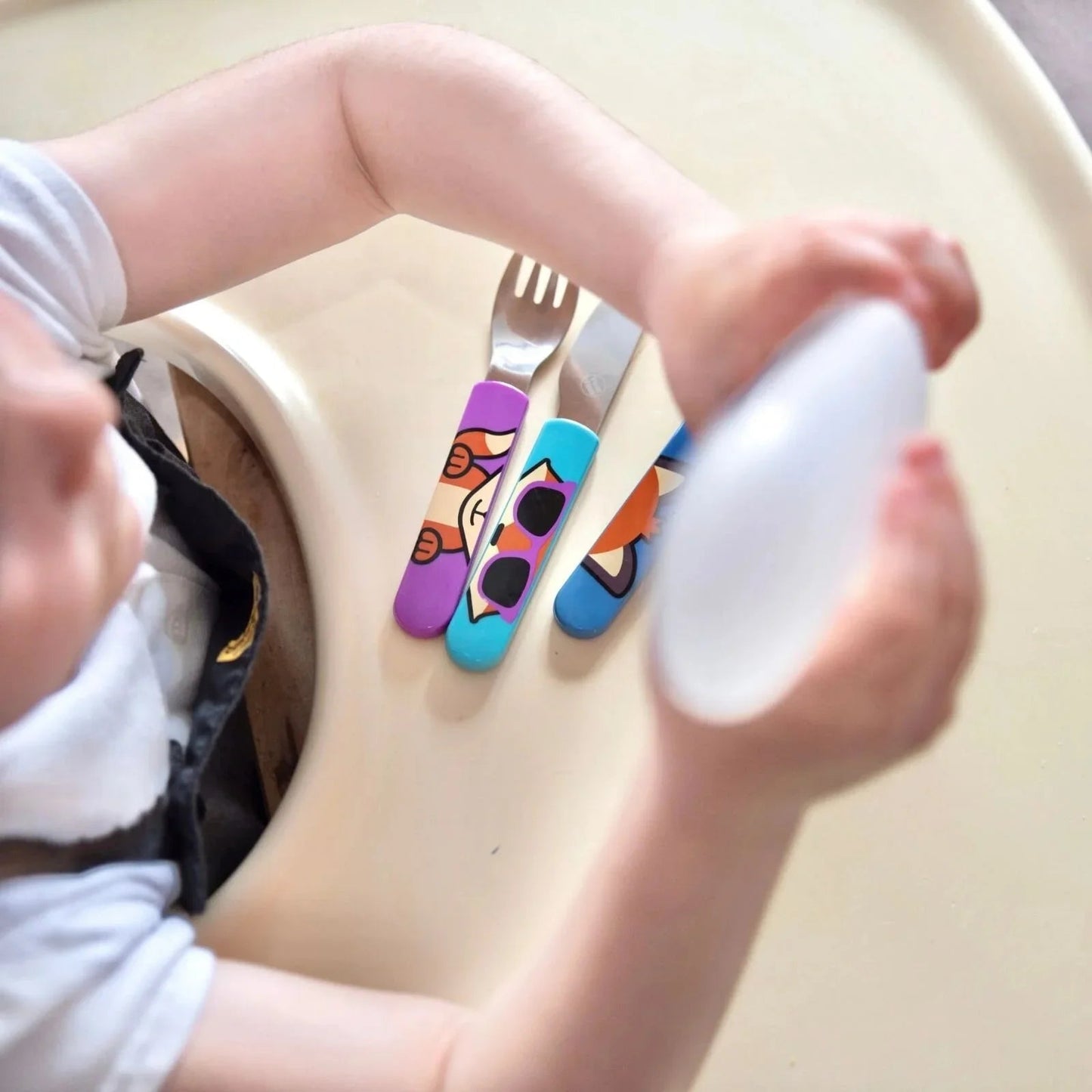 TUM TUM Travel Cutlery Set with Case - Felicity Fox - mezetto ebebek ebebek