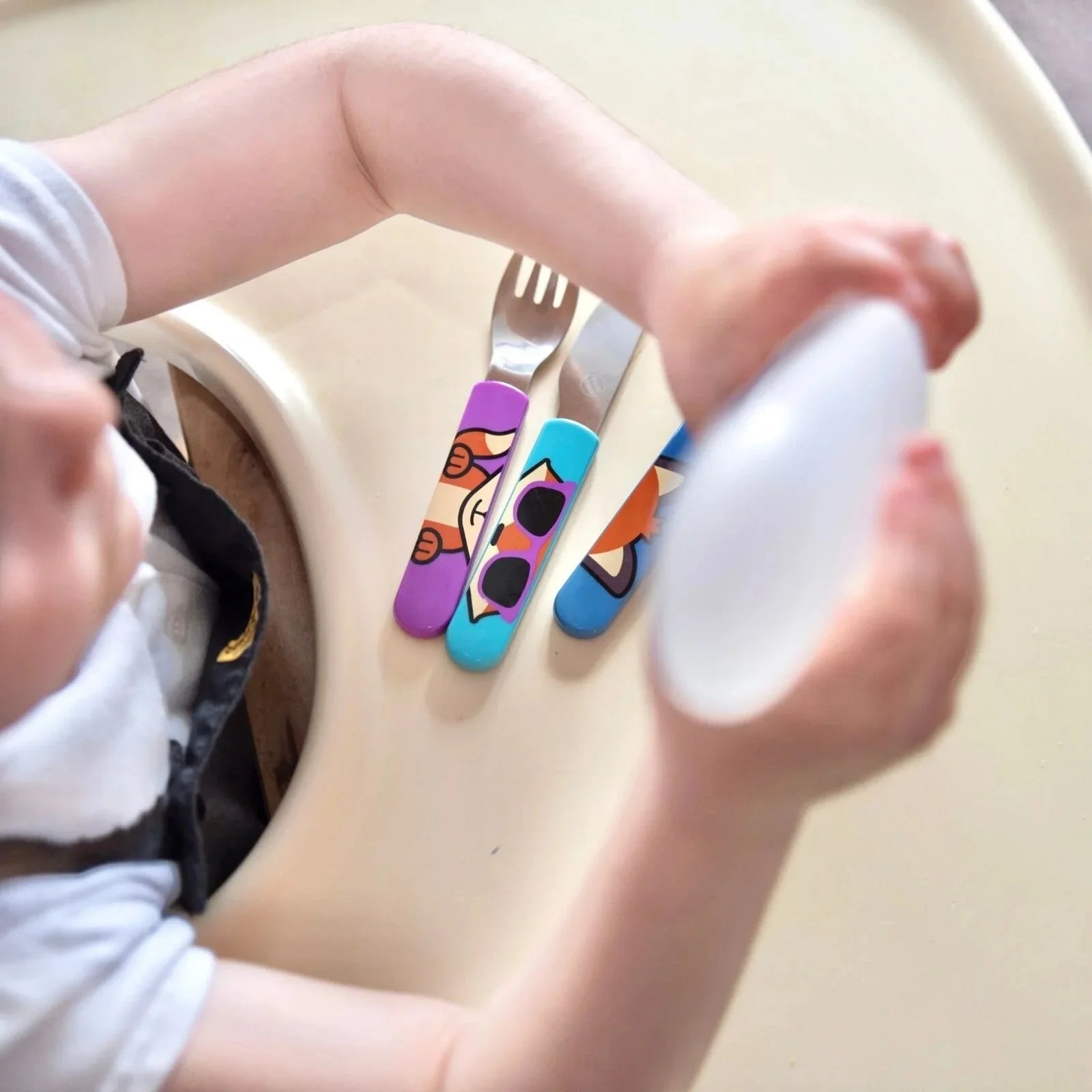 TUM TUM Travel Cutlery Set with Case - Felicity Fox - mezetto ebebek ebebek