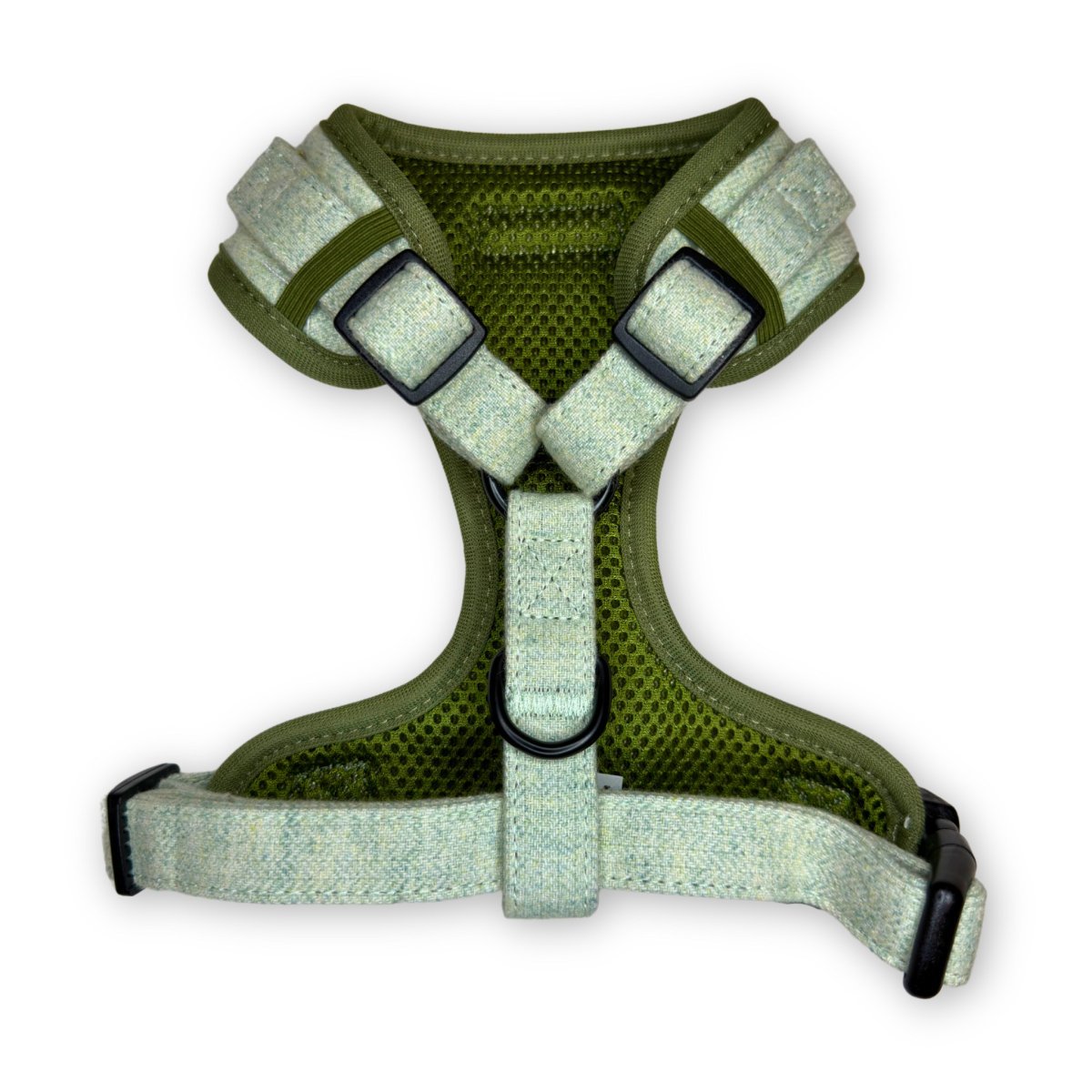Tweed Adjustable Harness - Sage - mezetto PupClub Couture PupClub Couture