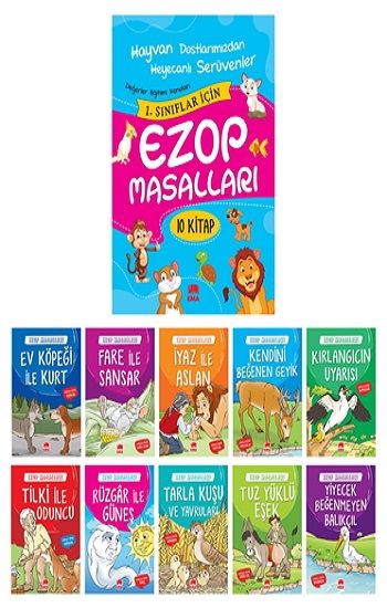 Ezop Masalları (10 Kitap) - Ema Kitap Kitap