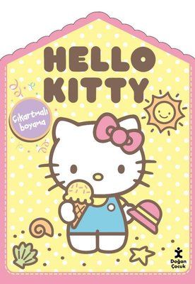 Hello Kitty Evde Çıkartmalı Boyama Kitabı - Doğan Çocuk Kitap