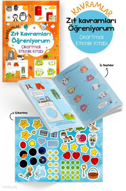 Kavramlar - Zıt Kavramları Öğreniyorum - Bigkids Yayınları Kitap