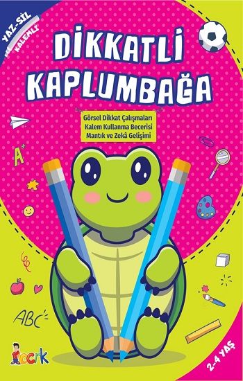 Dikkatli Kaplumbağa - Yaz Sil (Kalemli) - Bıcırık Yayınları Kitap