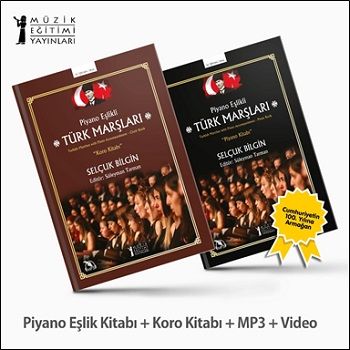 Piyano Eşlikli Türk Marşları - Müzik Eğitimi Yayınları Kitap