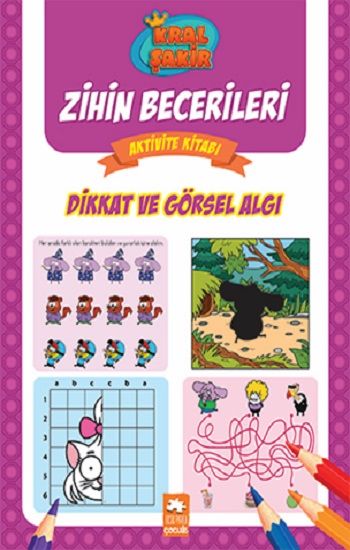 Dikkat ve Görsel Algı-Kral Şakir Zihin Becerileri Aktivite Kitabı - Eksik Parça Yayınları Kitap