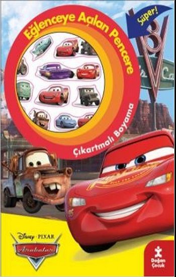 Disney Pixar Arabalar Eğlenceye Açılan Pencere Çıkartmalı Boyama Kitabı - Doğan Çocuk Kitap
