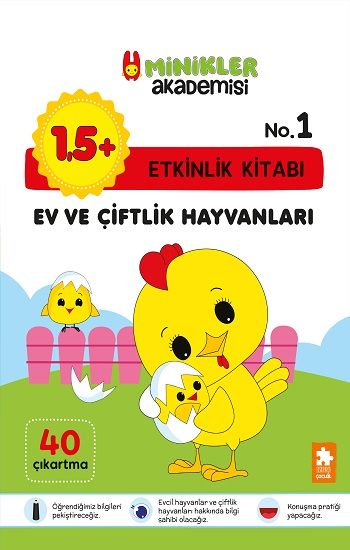 Minikler Akademisi – Ev ve Çiftlik Hayvanları - Eksik Parça Yayınları Kitap