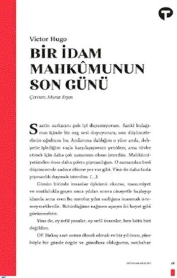 Bir İdam Mahkumunun Son Günü - Turkuvaz Kitap Kitap