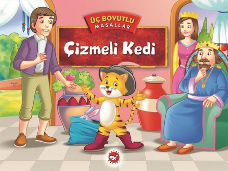 Üç Boyutlu Masallar - Çizmeli Kedi - Beyaz Balina Yayınları Kitap