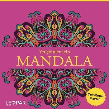 Yetişkinler İçin Mandala - Pembe - Leopar Yayınları Kitap
