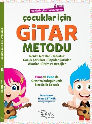 Çocuklar İçin Gitar Metodu - Renklerle Gitar Öğreniyorum - Beste Yayınları Kitap