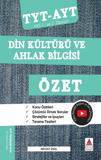 TYT AYT Din Kültürü ve Ahlak Bilgisi Özet (YKS 1. ve 2. Oturum) - Delta Kültür Yayınevi Kitap