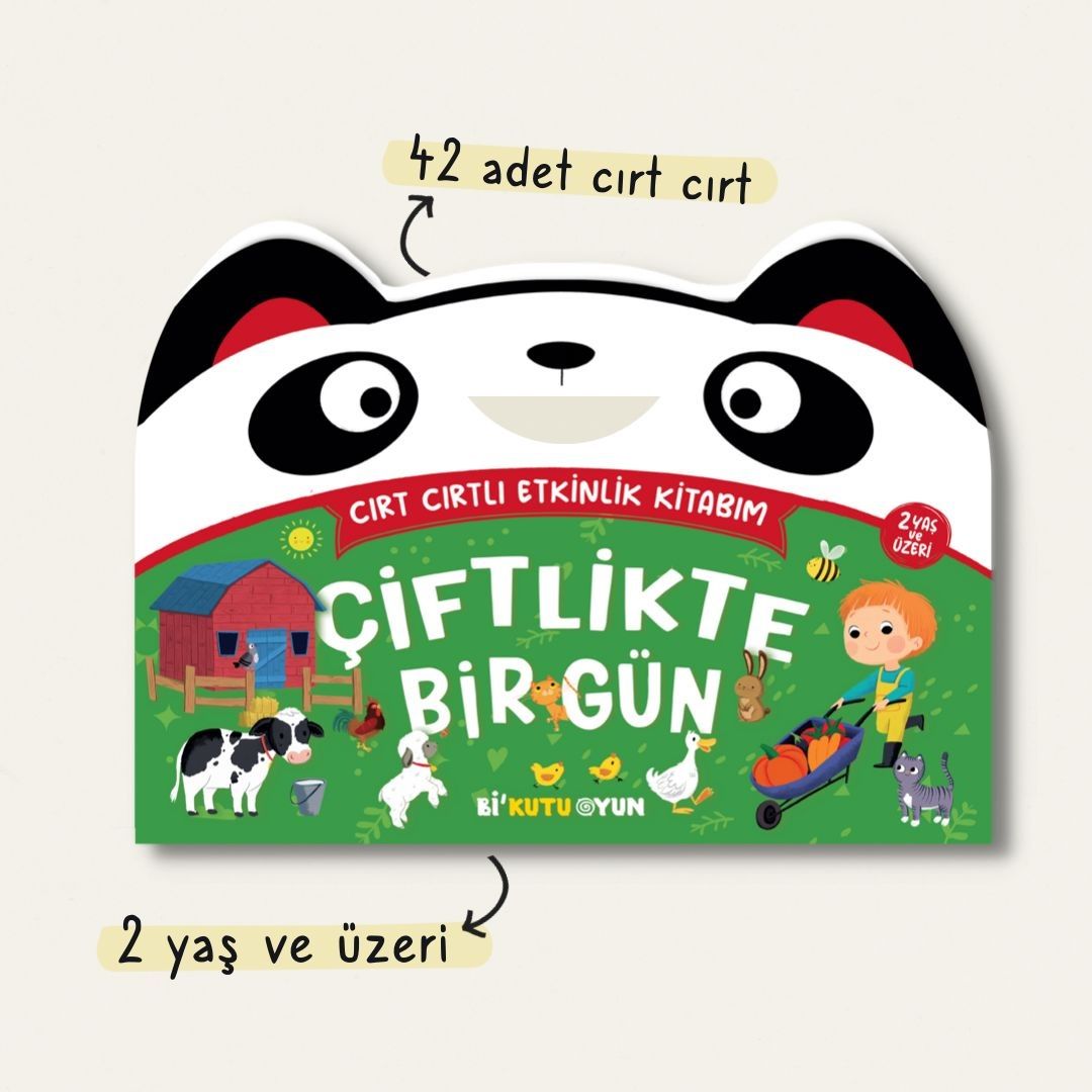 Cırt Cırtlı Etkinlik Kitabım Çiftlikte Bir Gün - Bi Kutu Oyun Kitap