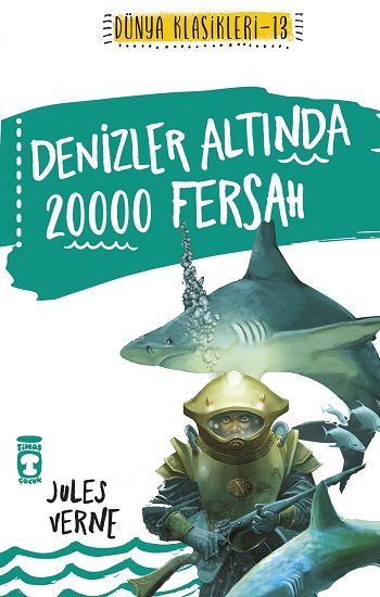 Denizler Altında 20000 Fersah - Jules Verne, Hikayeler Türkçe kitap kapağı