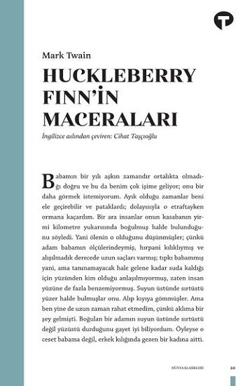 Huckleberry Finn'in Maceraları - Turkuvaz Kitap Kitap