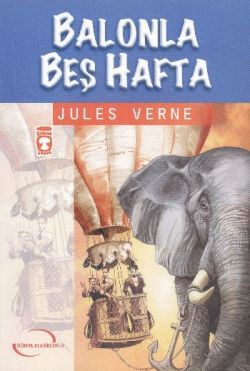 Balonla Beş Hafta Jules Verne Türkçe çocuk kitabı kapağı