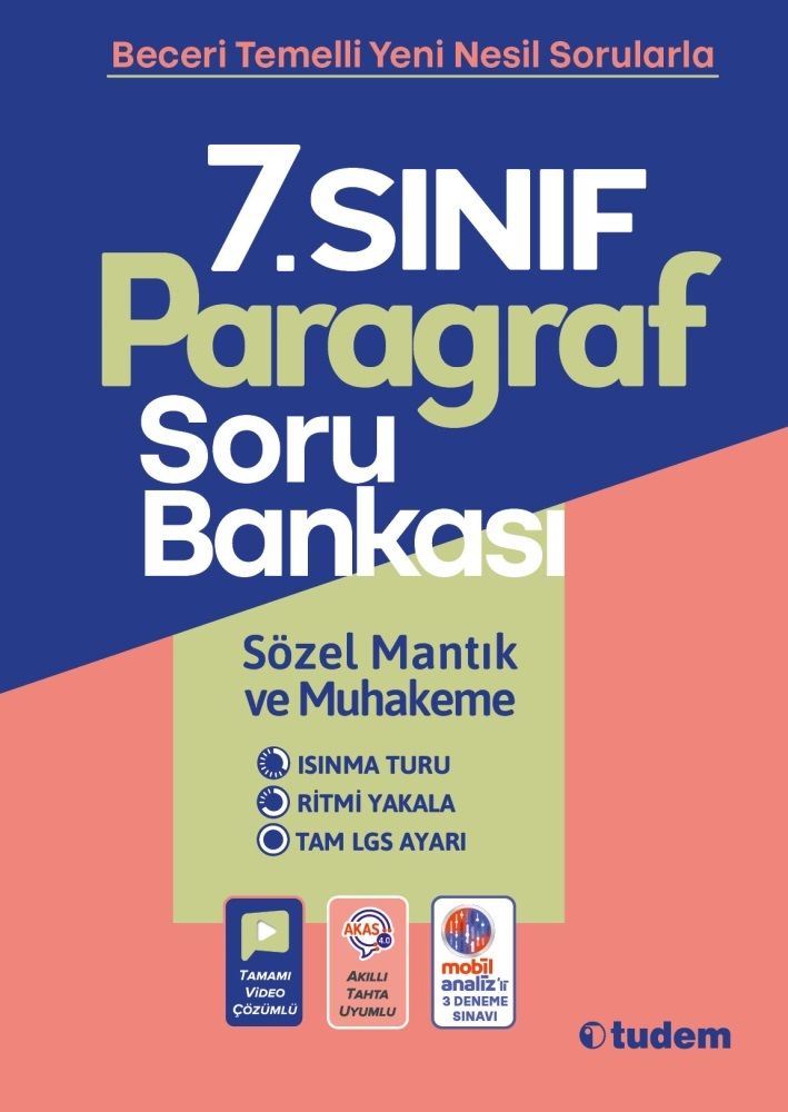 7. Sınıf Paragraf Soru Bankası - Tudem Eğitim Yayınları Kitap