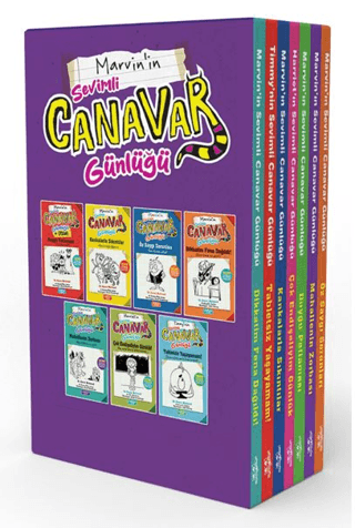 Marvin'in Sevimli Canavar Günlüğü Seti - 7 Kitap Takım - Kutulu - Yediveren Çocuk Kitap