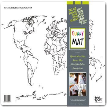 Funny Mat - Dünya Dilsiz Haritası - Akademi Çocuk - Funny Mat Kitap