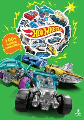 Hot Wheels Boyama Kitabı Çıkartma Bombası 100 + Harika Çıkartma - Doğan Çocuk Kitap