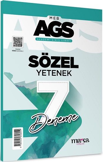 2025 MEB AGS Sözel Yetenek 7 Deneme Tamamı Video Çözümlü - Marka Yayınları Kitap