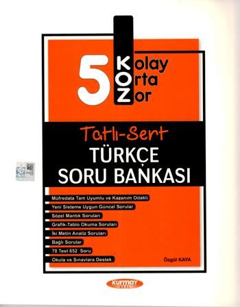 Kurmay Koz 5 Tatlı Sert Türkçe Soru Bankası - Kurmay Okul Kitap