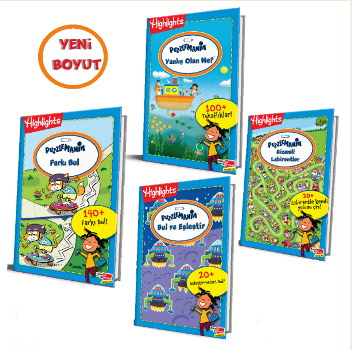 Highlights Puzzlemania (On The Go Serisi) 4'lü Set - Dikkat Atölyesi Yayınları Kitap