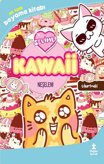 Kawaii Neşelen - En Tatlı Çıkartmalı Boyama Kitabı - Doğan Çocuk Kitap