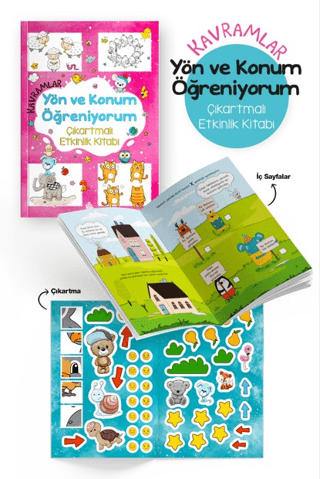 Kavramlar – Yön ve Konum Öğreniyorum – Çıkartmalı Etkinlik Kitabı - Bigkids Yayınları Kitap