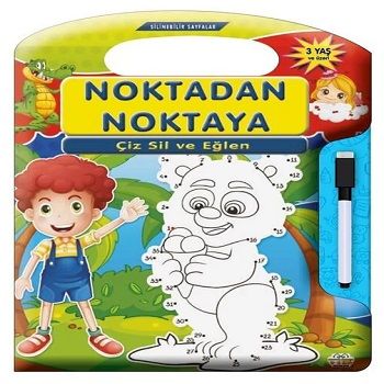 Çiz Sil Eğlen Noktadan Noktaya - 0-6 Yaş Yayınları Kitap