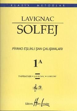 Lavignac Solfej 1A Piyano Eşlikli Şan Çalışmaları (Büyük Boy) - Porte Müzik Eğitim Merkezi Kitap