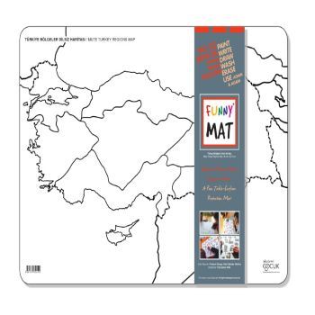 Funny Mat - Türkiye Bölgeler Dilsiz Haritası - Akademi Çocuk - Funny Mat Kitap