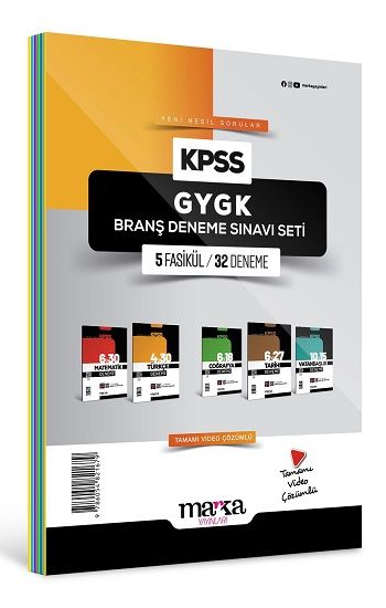 2025 KPSS GYGK Branş Deneme Sınavı Seti 5 Fasikül 32 Deneme - Marka Yayınları Kitap