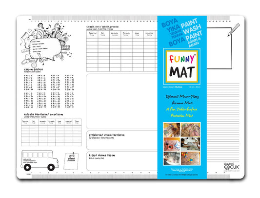 Funny Mat Çalışma Masam Küçük Boy - Akademi Çocuk - Funny Mat Kitap