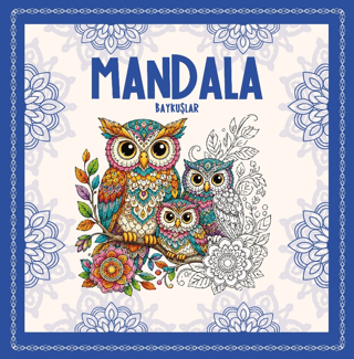 Mandala - Baykuşlar - Vivago Art Kitap