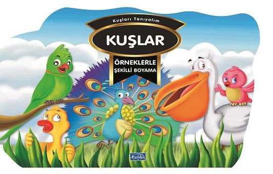 Örneklerle Şekilli Boyama  - Kuşlar - Parıltı Yayınları Kitap