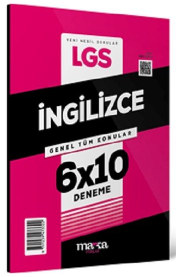 2025 LGS Genel Tüm Konular İngilizce 6 Deneme - Marka Yayınları Kitap