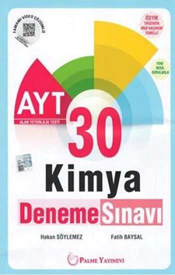AYT Kimya 30 Deneme Sınavı - Palme Yayıncılık Hazırlık Kitapları Kitap