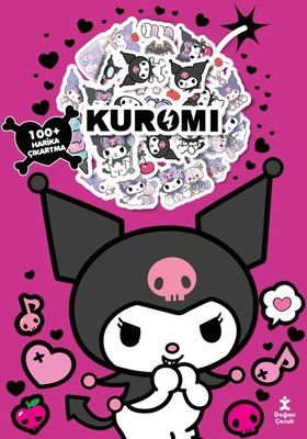 Kuromi Boyama Kitabı Çıkartma Bombası 100 + Harika Çıkartma - Doğan Çocuk Kitap