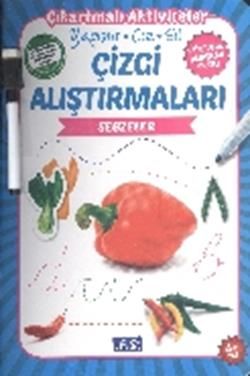 Çizgi Alıştırmaları - Sebzeler - Parıltı Yayınları Kitap
