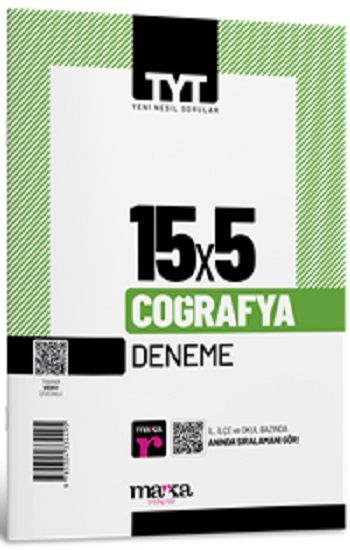 2025 TYT Coğrafya 15 Deneme Tamamı Video Çözümlü - Marka Yayınları Kitap