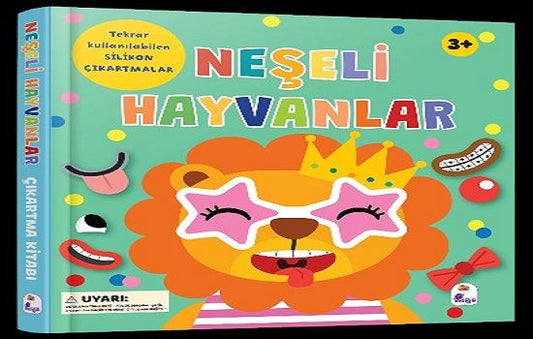 Neşeli Hayvanlar - Silikon Çıkartmalı - İndigo Çocuk Kitap