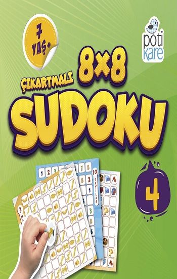 8x8 Çıkartmalı Sudoku (4) - Pötikare Yayıncılık Kitap