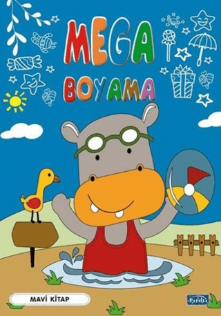 Mega Boyama - Mavi Kitap - Parıltı Yayınları Kitap