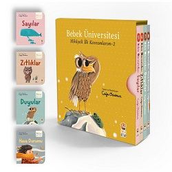 Bebek Üniversitesi 2 / Hikayeli İlk Kavramlarım Set (4 Kitap) - Sincap Kitap Kitap
