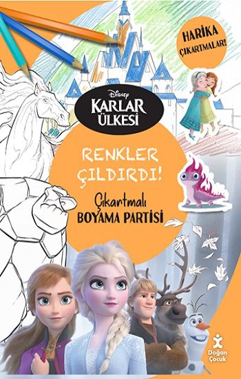 Disney Karlar Ülkesi - Renkler Çıldırdı! Çıkartmalı Boyama Partisi - Doğan Çocuk Kitap