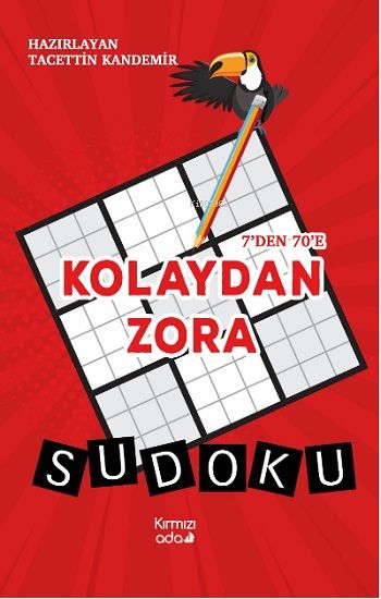 7’den 70’e Kolaydan Zora Sudoku (Renkli Basım) - Kırmızı Ada Yayınları Kitap